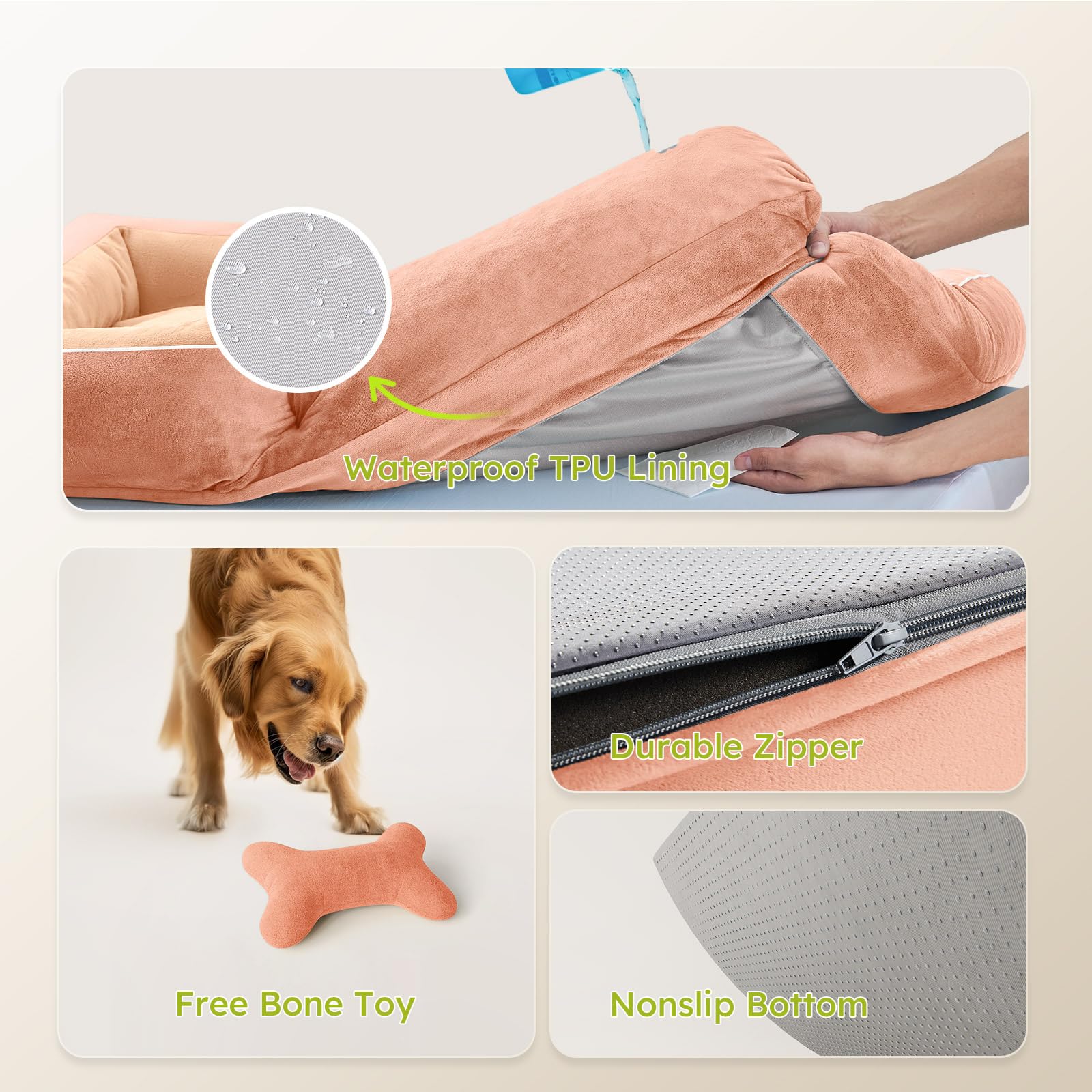 CWAWZ XXL jouet os inclus, stimulation et amusement pour chien.