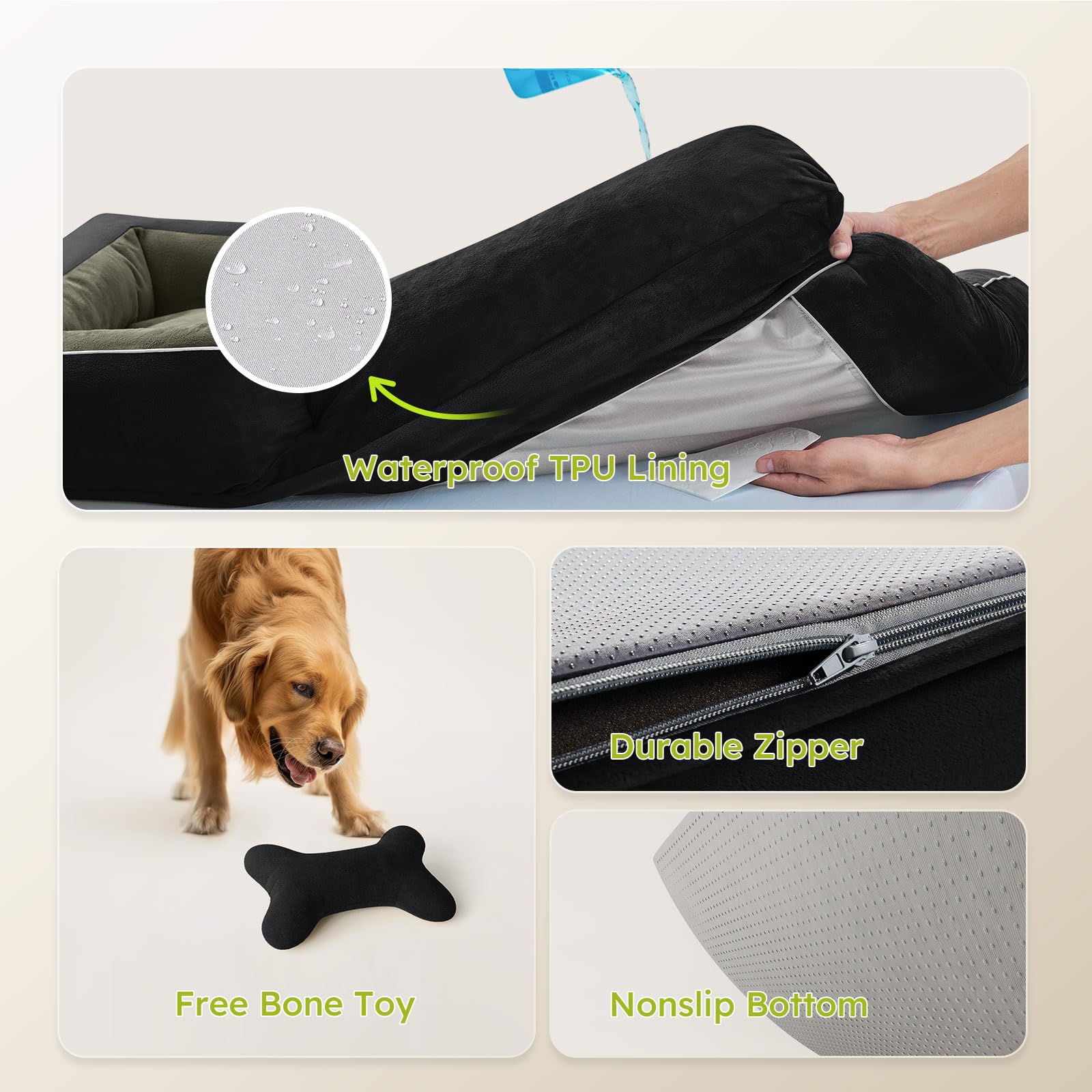 CWAWZ XXL lit chien base antiderapante, stabilité pendant le repos.