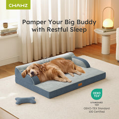 CWAWZ XXL lit orthopédique chien bordures élevées pour un sommeil enveloppant
