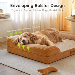 CWAWZ XXL lit-chien-velours-dutch-marron: toucher doux et ambiance premium.