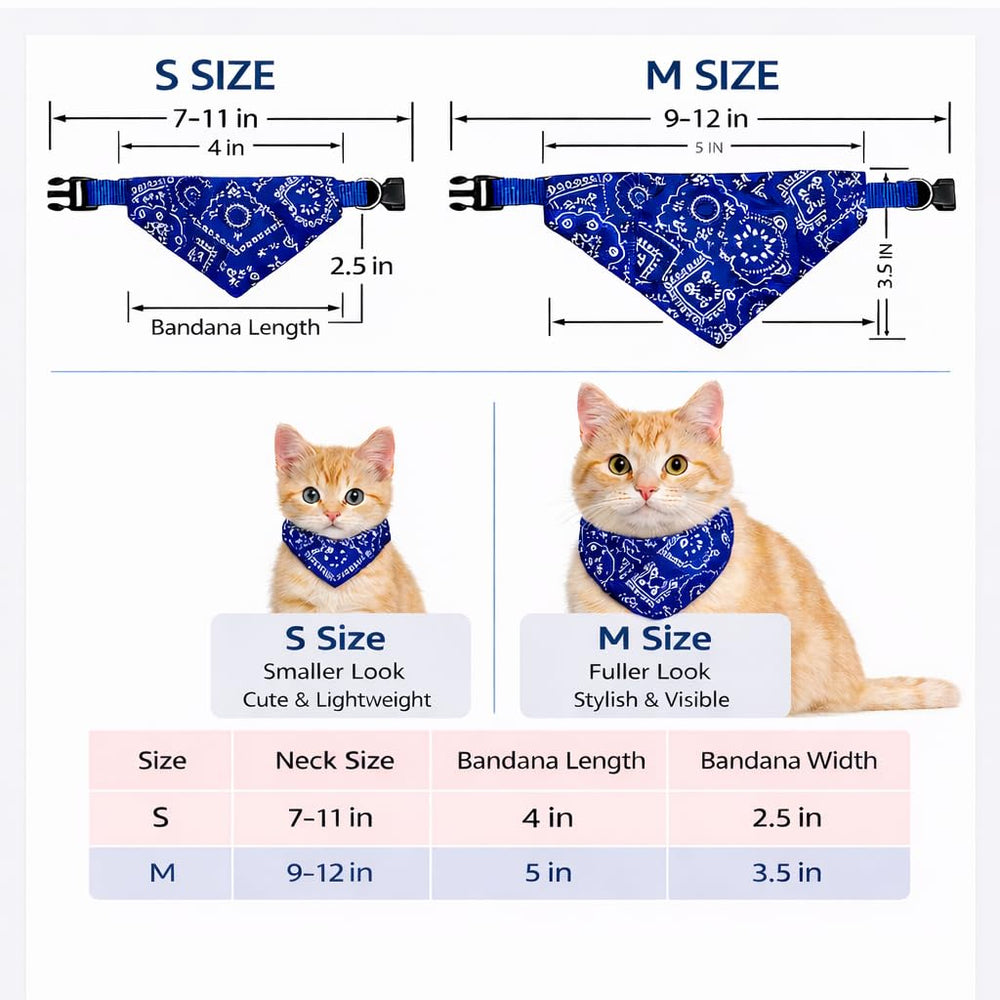 CWYZA bandana-chat-chien motif-07, textile doux adapté à la peau sensible.