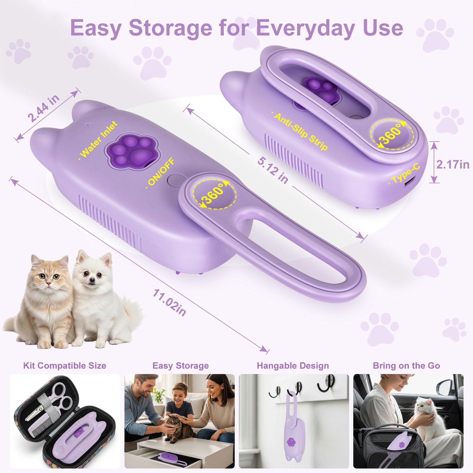 CXCHKK Brosse Vapeur Chat Bouteille Portable pour remplir facilement.