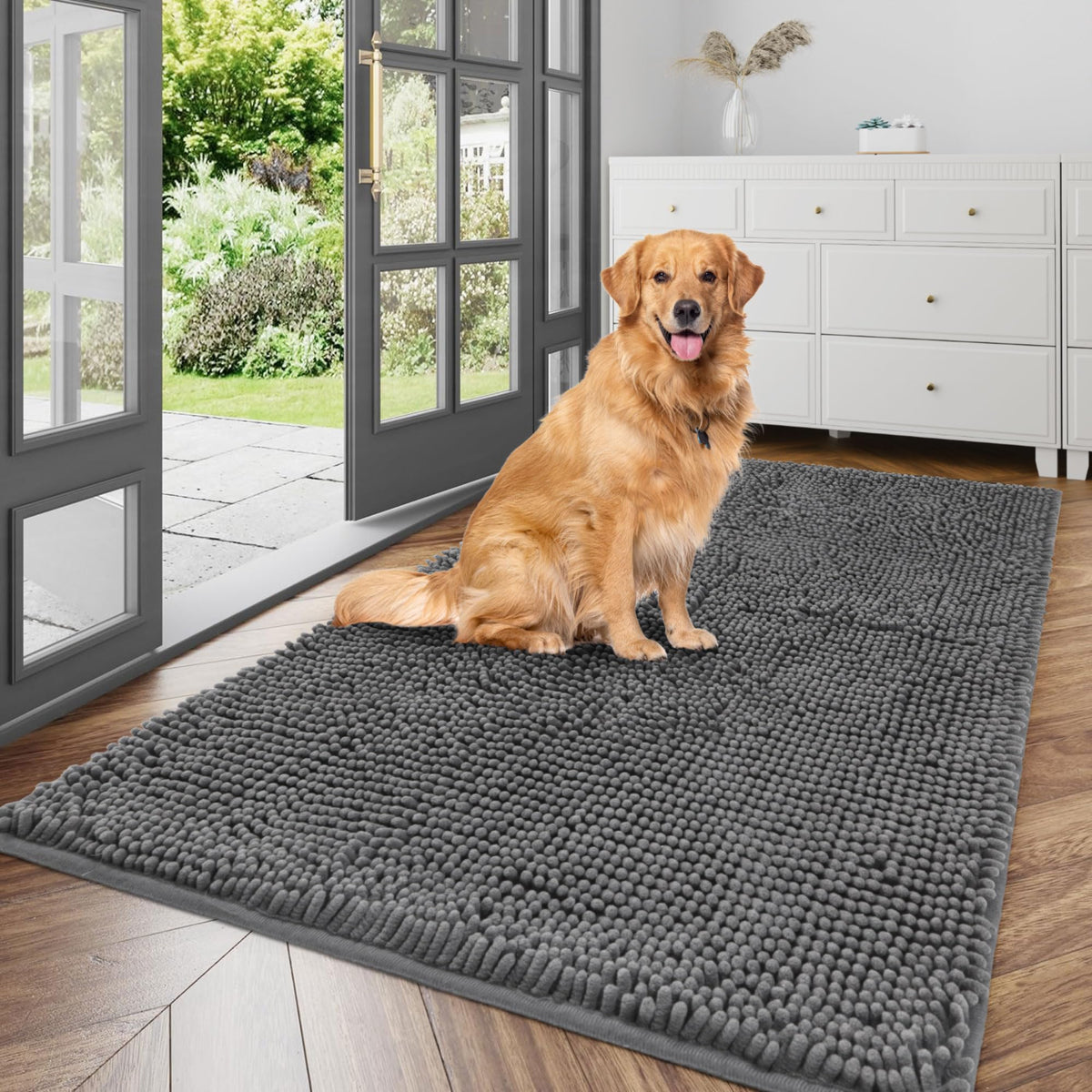 Cybstrax tapis porte absorbant les pattes boueuses, entrée plus propre