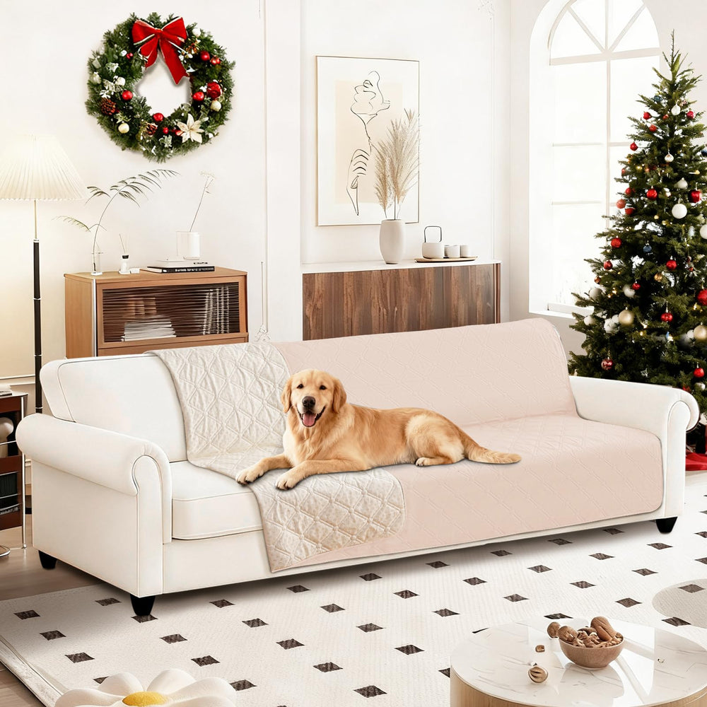CYCMACO Couverture chien imperméable 68x82 beige protégeant le canapé des taches