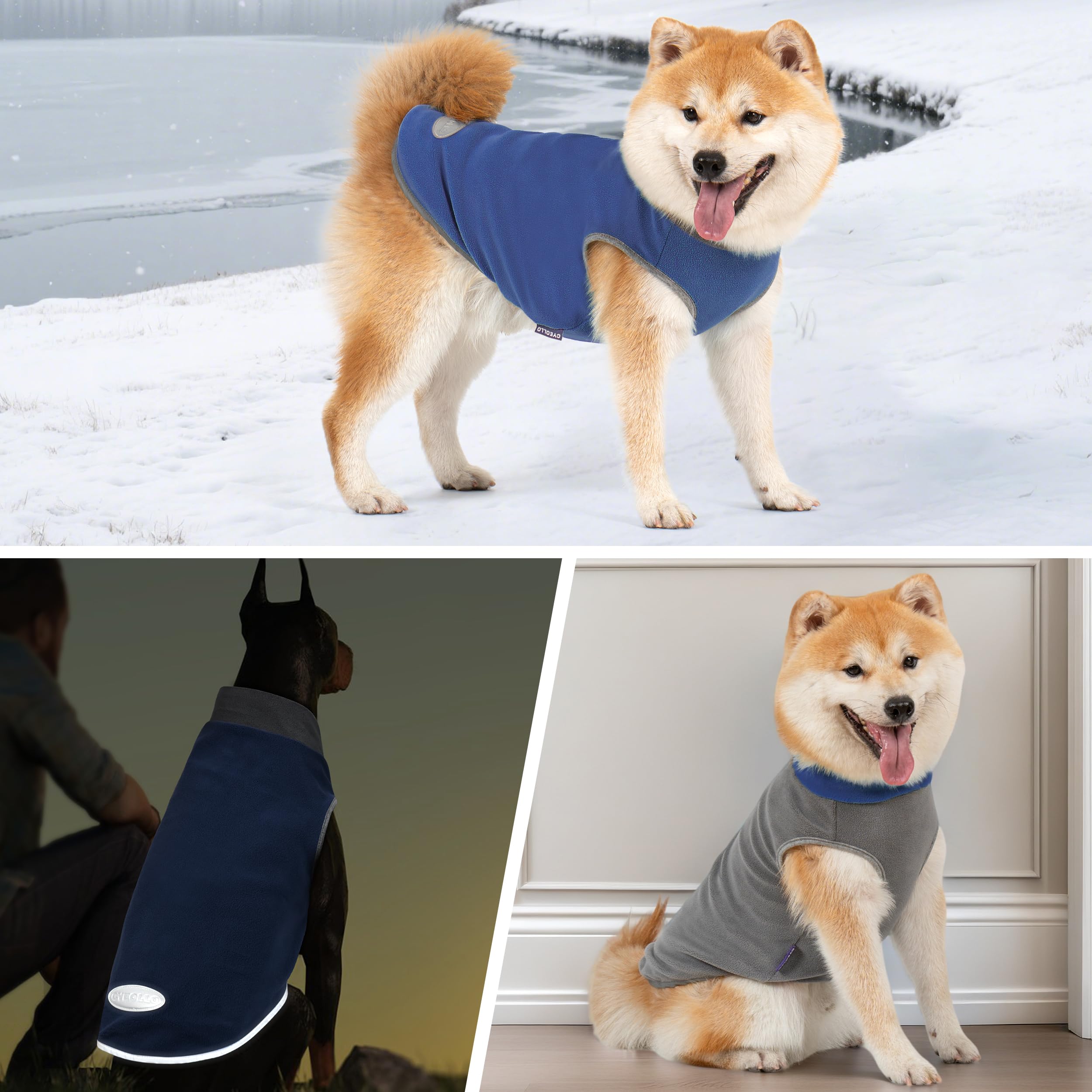 Gilet chien taille M de la marque cyeollo, ajustement facilité par le guide des tailles.