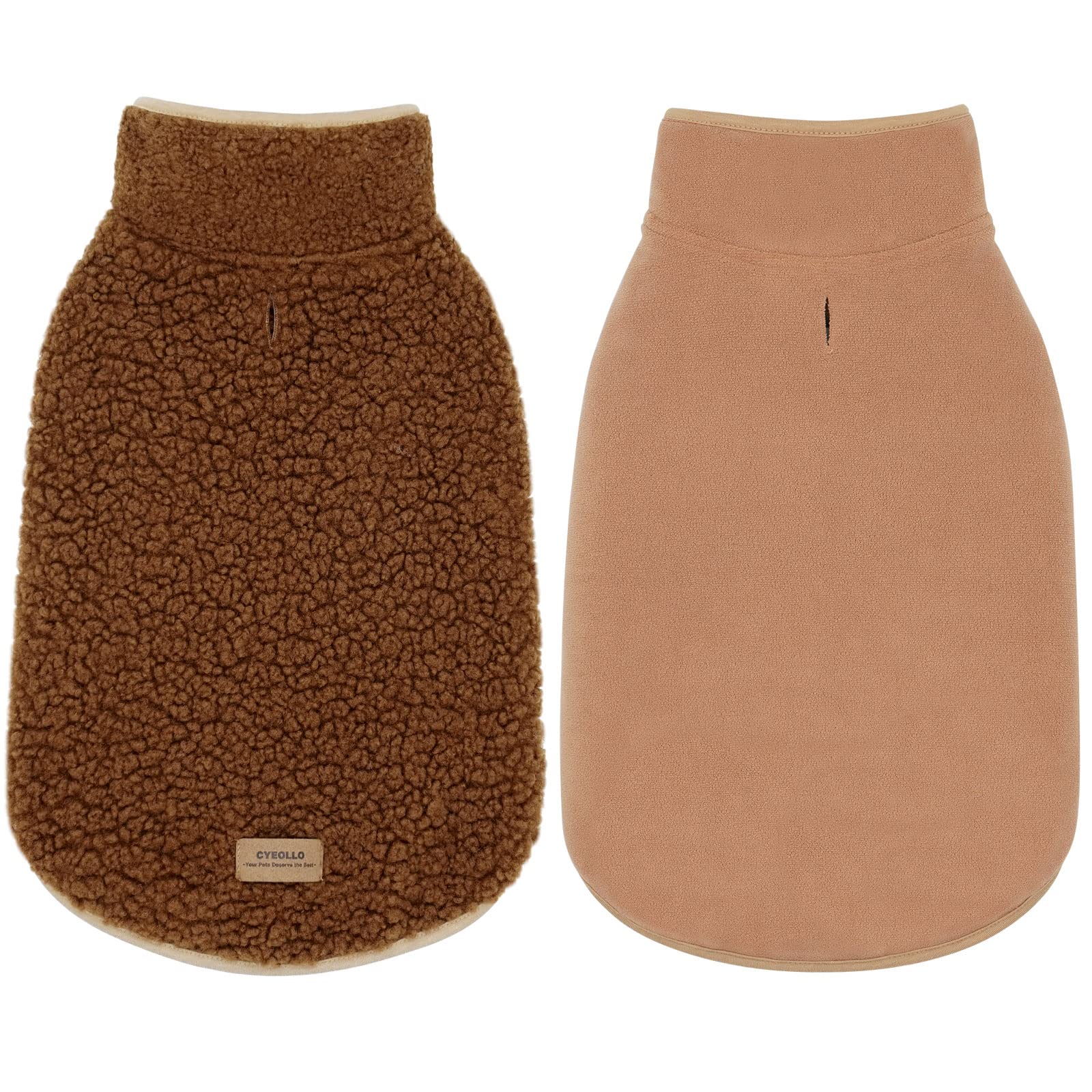 Manteau cyeollo pour chien en polaire réversible, chaleur et confort