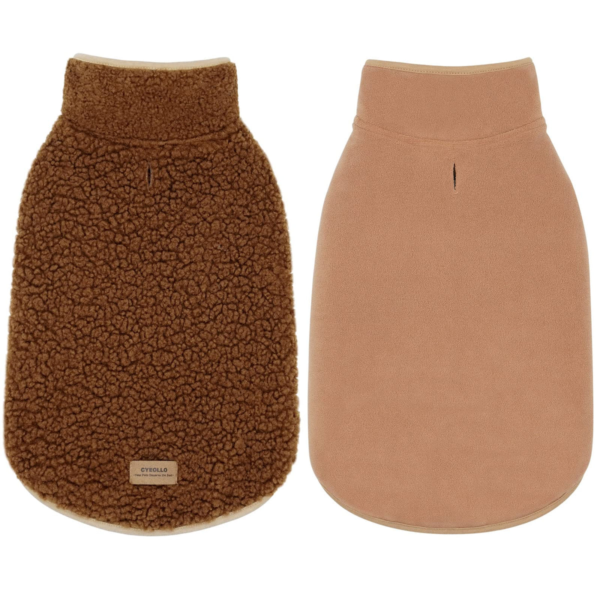 Manteau cyeollo pour chien en polaire réversible, chaleur et confort