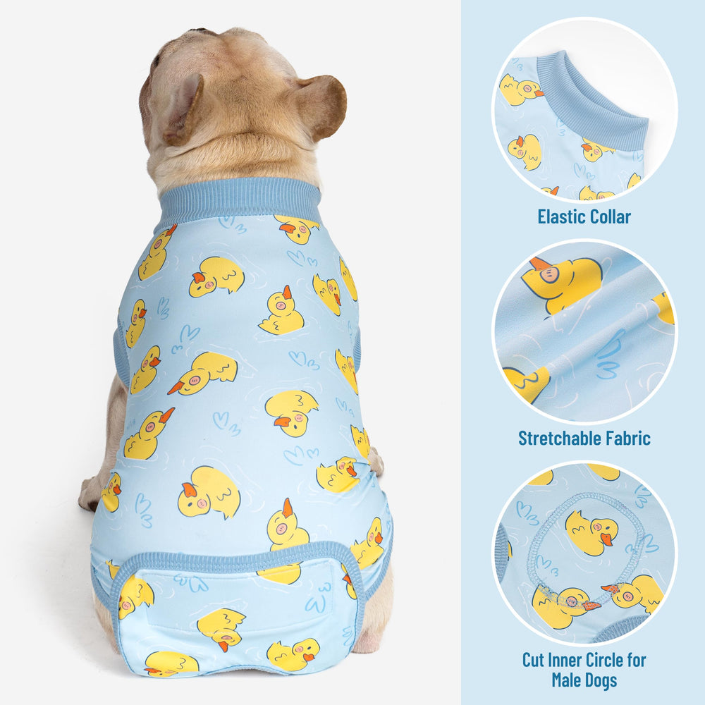 Body de protection pour chien après chirurgie, facile à enfiler.