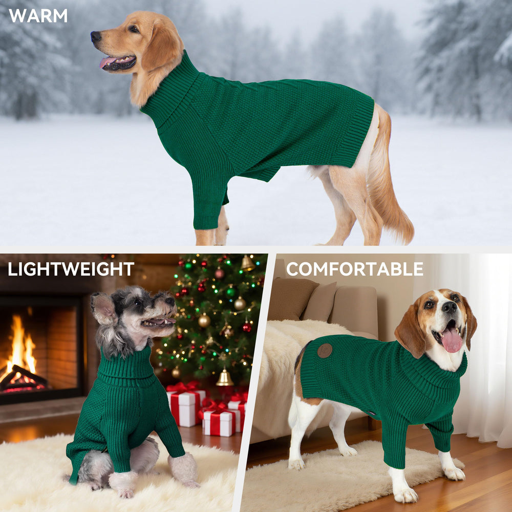 Pull cyeollo pour chien gros motif maille discret et intemporel.