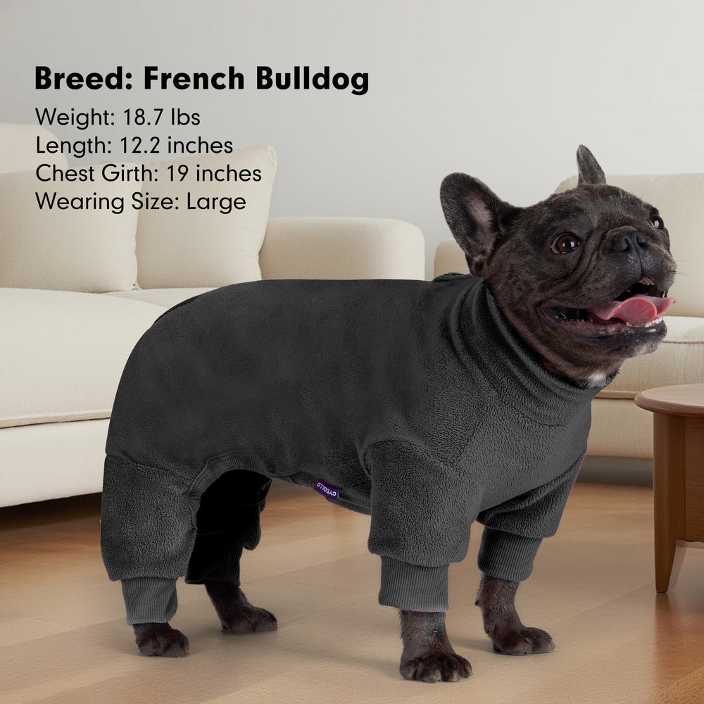 Pyjama chien Cyeollo extensible en polaire pour liberté de mouvement
