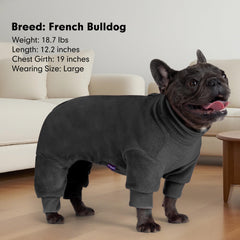 Pyjama chien Cyeollo extensible en polaire pour liberté de mouvement
