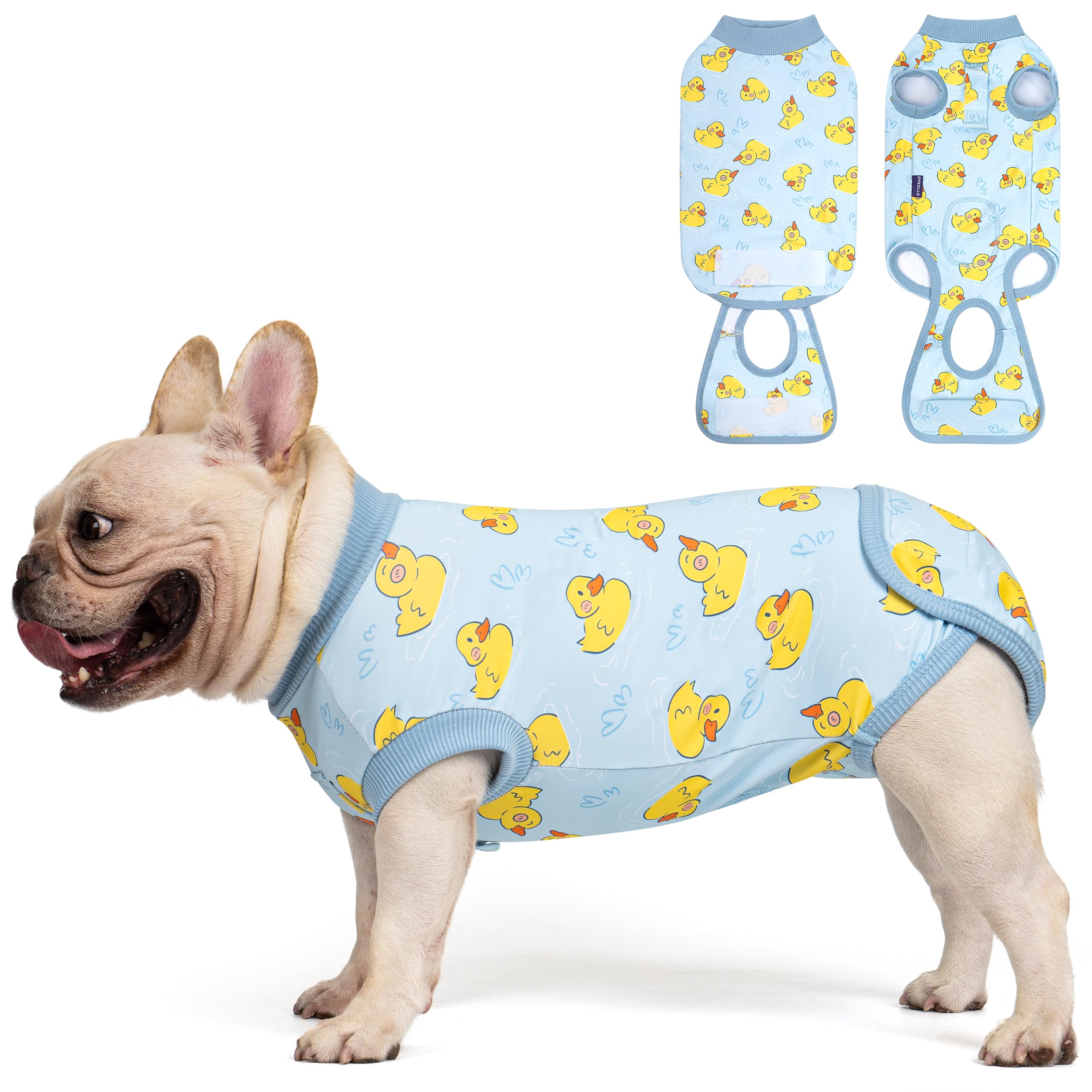 Vêtement de récupération Cyeollo pour chien, protection post-op et confort durable.