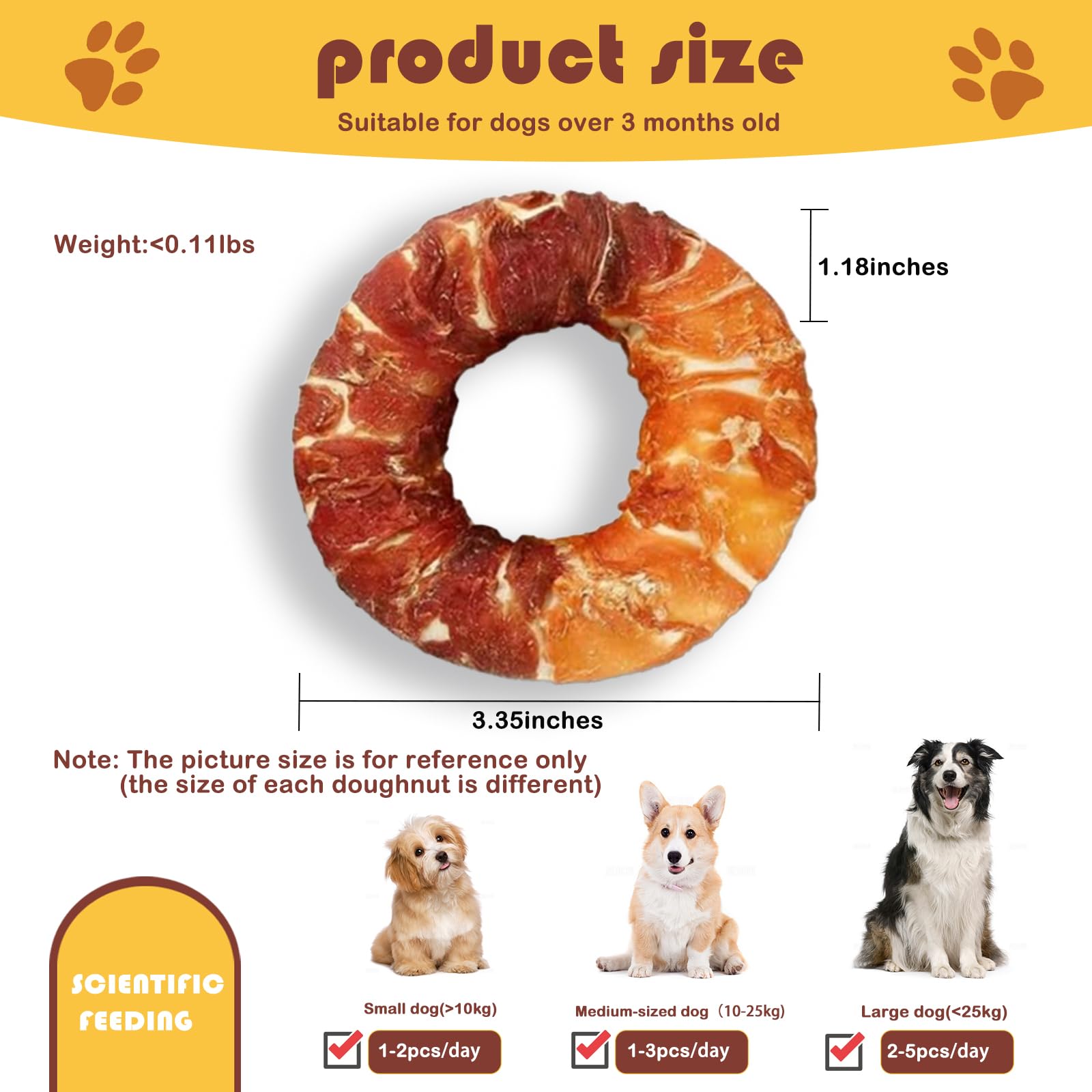 CYGJWL anneaux cuir poulet et canard chien — emballage pratique
