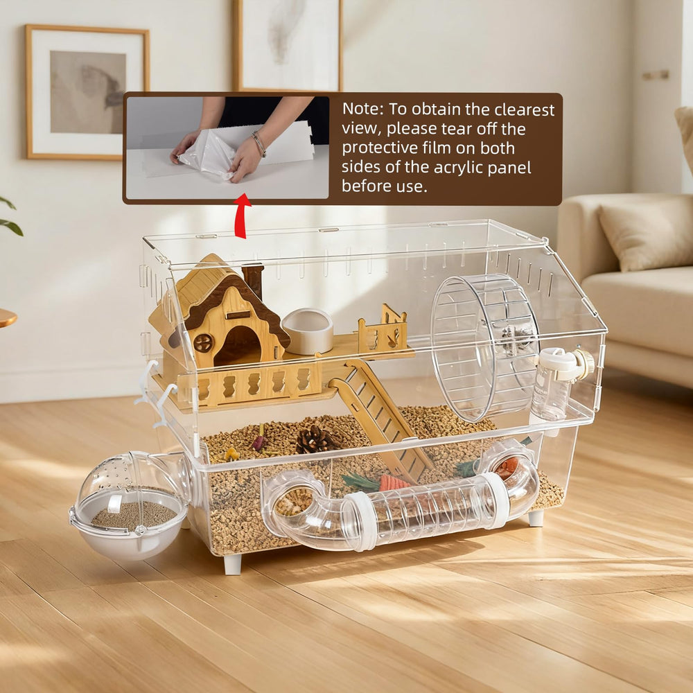 Cyirexylcc cage hamster bac profond amovible – nettoyage rapide et pratique.