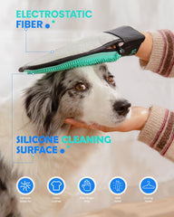 Surface electrostatique Cykurys attire poils sur textiles.