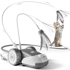 CYROS 3-en-1 souris mouvante pour chats, stimulation mentale et divertissement durable.