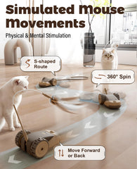 CYROS Queue silicone flexible, suit les mouvements imprévisibles pour la curiosité des chats.