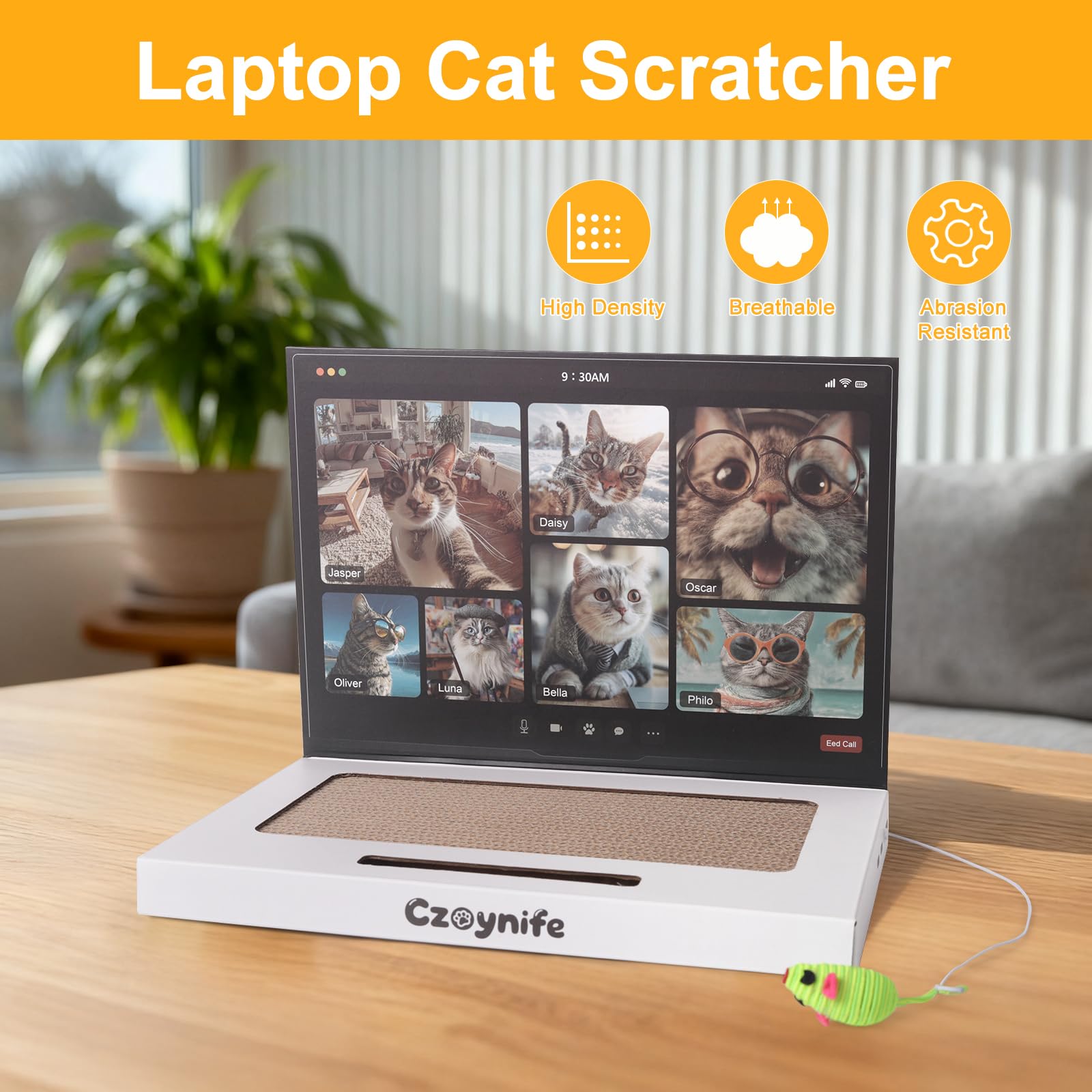 Czoynife gratoir-chat mini laptop carton sain: matériel sûr pour les griffes et le jeu.