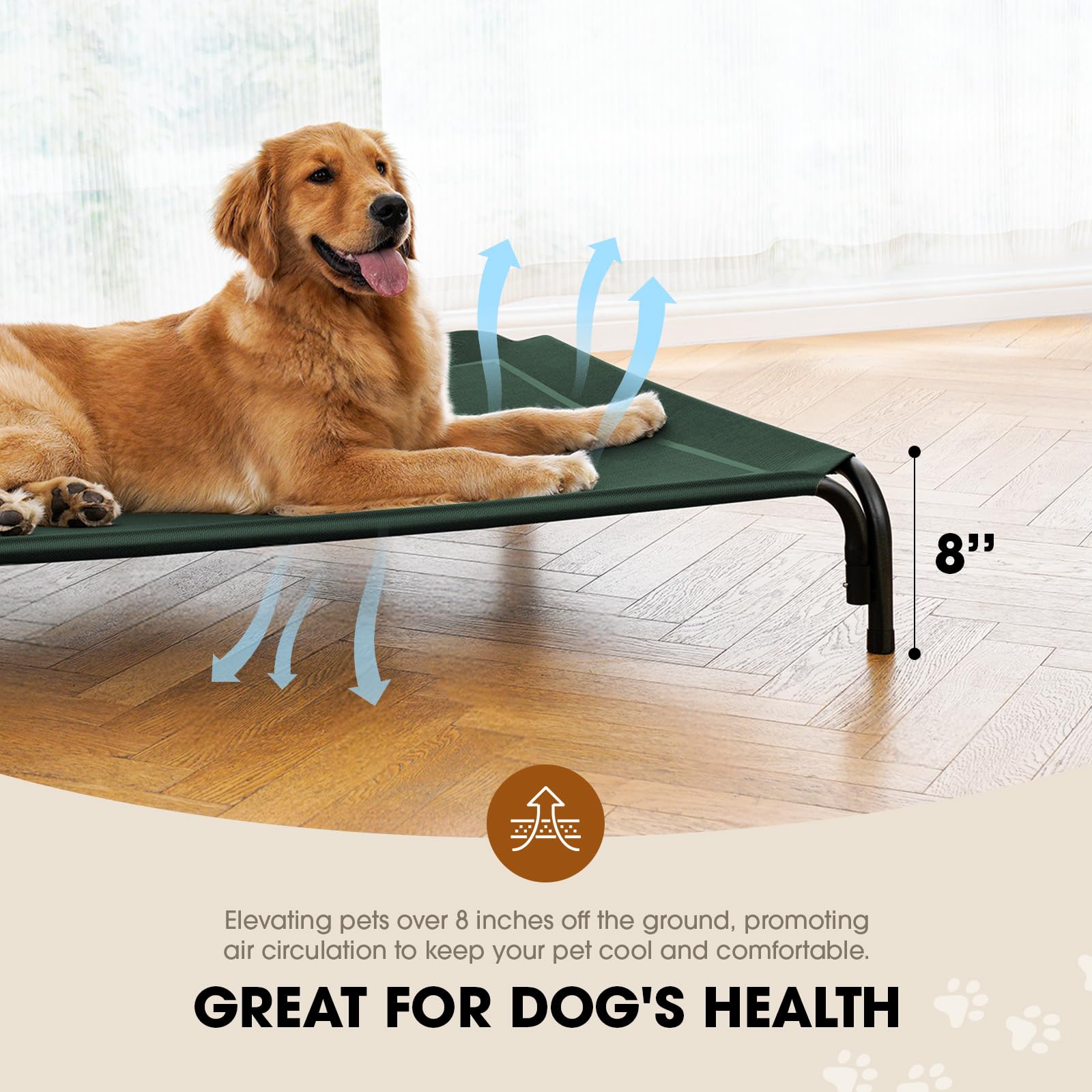 Czpalo reseau Teslin lit chien: surface respirante pour un confort durable.
