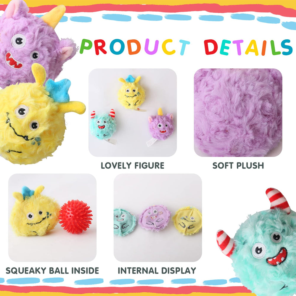 Balle-monstre ensemble D KING, ensemble de trois jouets pour chiens.
