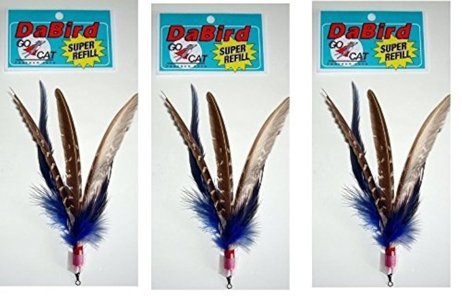 Da Bird GoCat SUPER plume de rechange, ensemble de 3, pour mouvement captivant pendant le jeu.