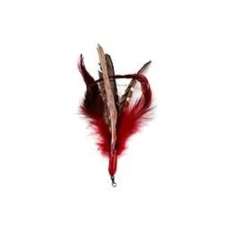 Plume de rechange authentique Da Bird de pintade, accessoire fiable pour stimuler l’intérêt félin.