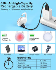 DAAMENT lampe collier IP67 imperméable pour promenades sous pluie ou neige