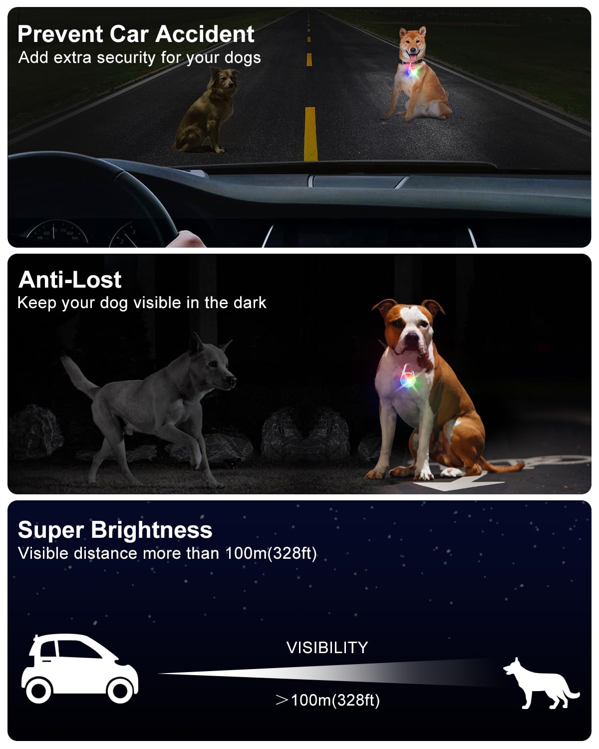 DAAMENT lumière idéale pour running nocturne et randonnée avec chien