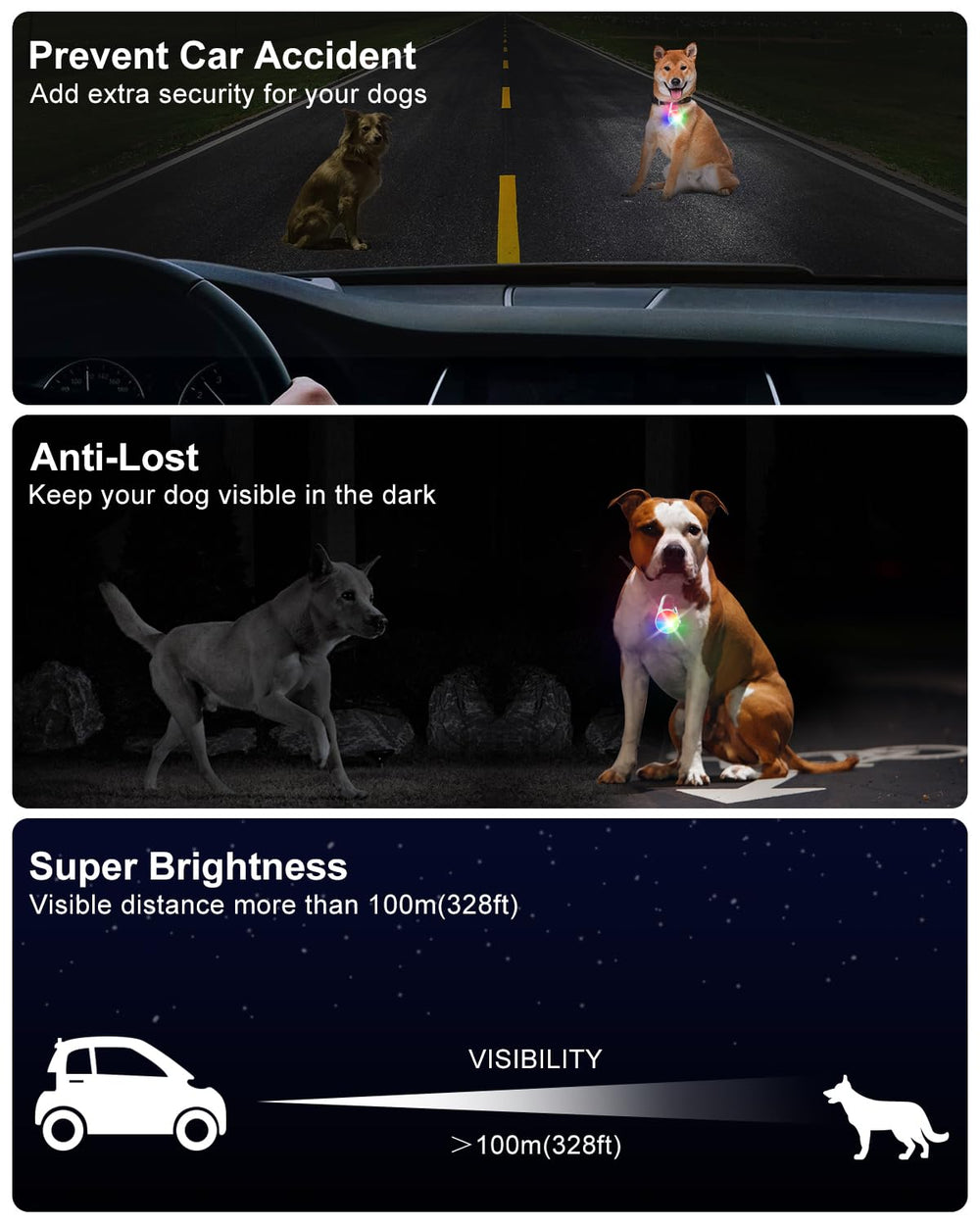 DAAMENT lumière idéale pour running nocturne et randonnée avec chien