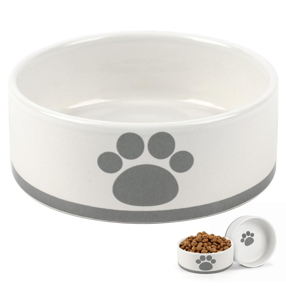 Bol Dahaiwua en céramique pour petit chien, pratique et facile à nettoyer.