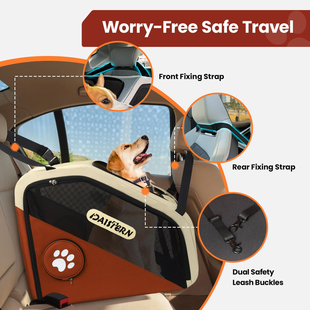 DAISTERN cage-chien pliante: matelas en peluche amovible et lavable