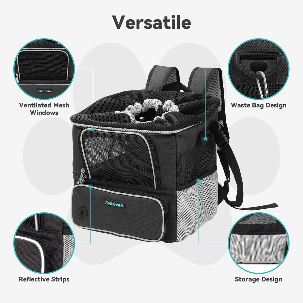 DAISTERN Panier-chien-velo-petit-rangement: poches et accessoire utiles en déplacement.