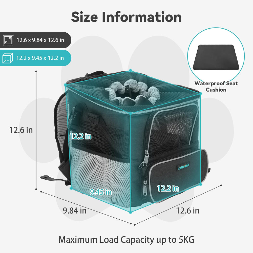DAISTERN Panier-chien-velo-petit-ventilation: flux d'air optimal pour le confort.