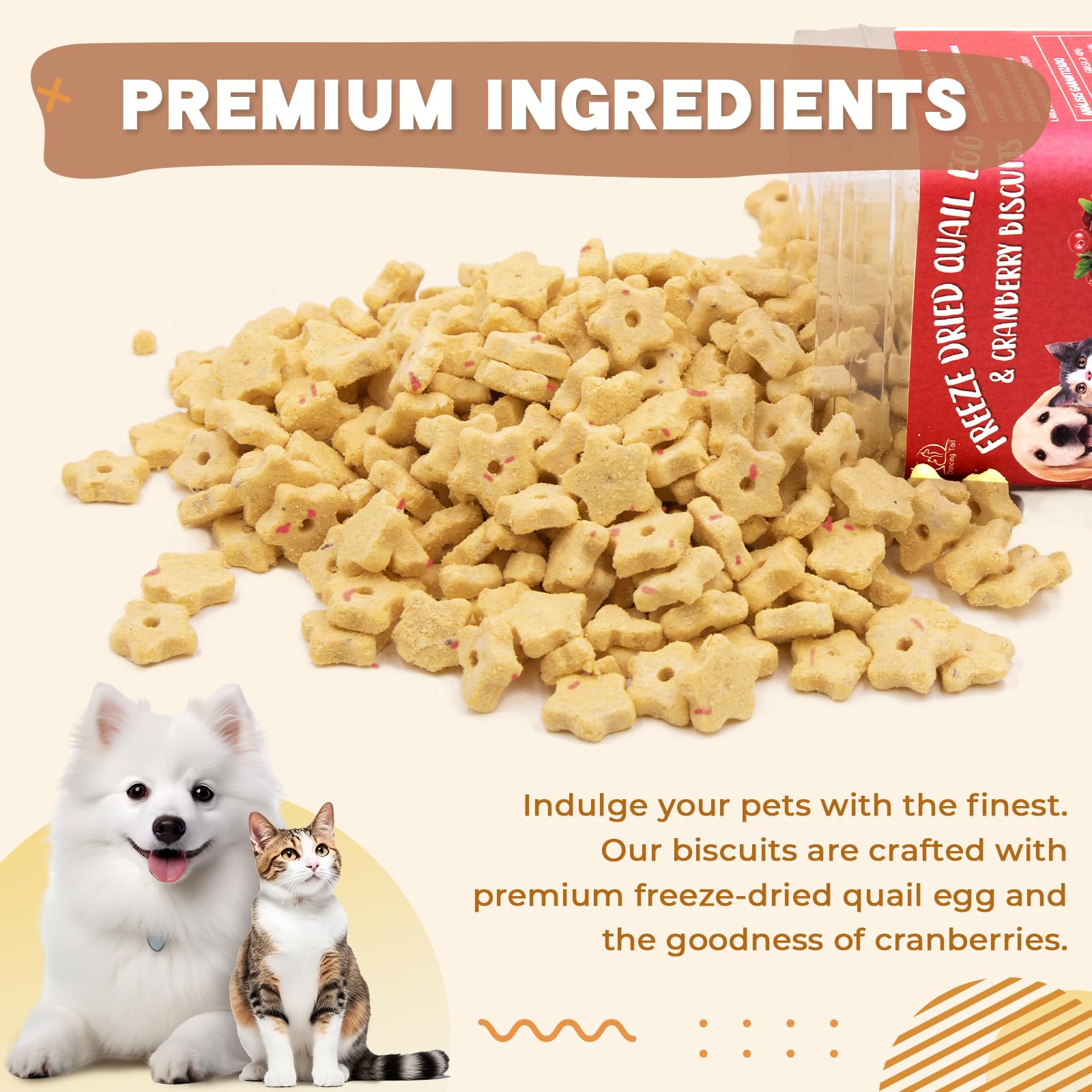 Cubes lyophilisées Dancing Tail, qualité premium pour goût et nutrition.