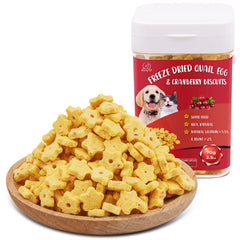Friandise Dancing Tail: cubes œuf de caille et cranberry pour chiens et chats.