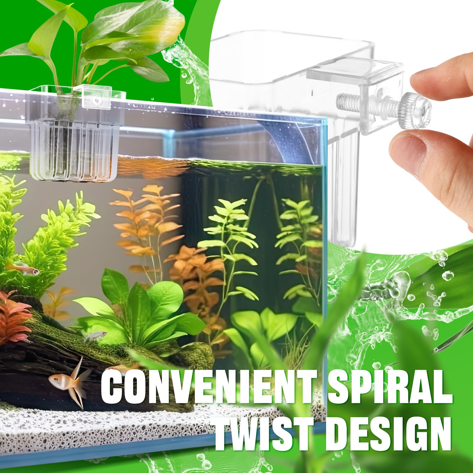Porte-plante aquarium Dandat versatile, s’adapte à l’aquascape et organisation.