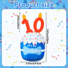 Design 10e anniversaire Dansydaisy bleu, motif festif pour chien.