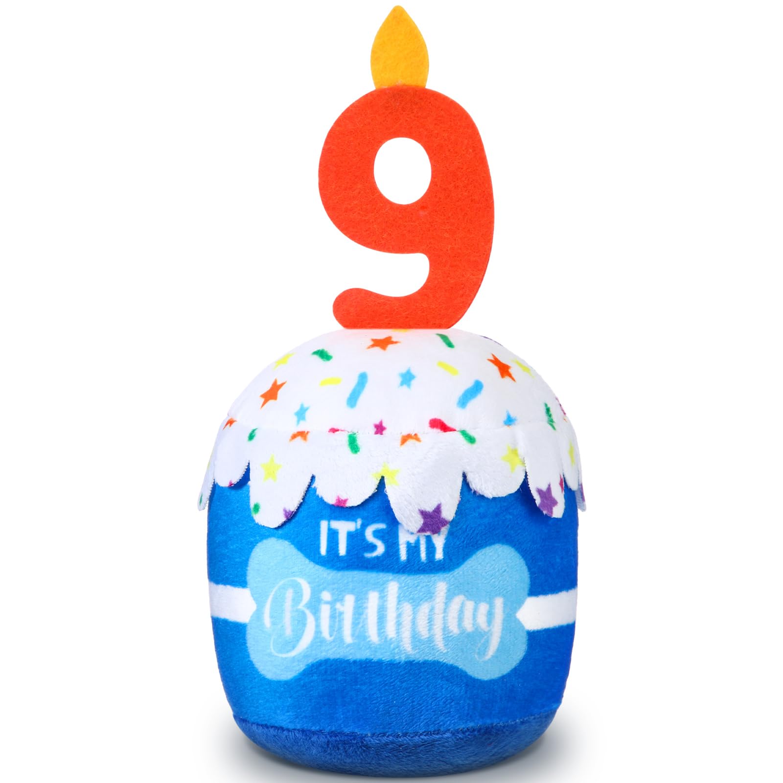 Dansydaisy gâteau-anniversaire-chien bleu, décor festif et ludique pour anniversaire canin.