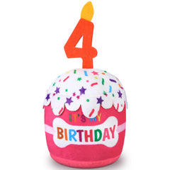 Dansydaisy gateau-anniversaire-chien-rose, jouet décoratif et mignon pour anniversaire canin.