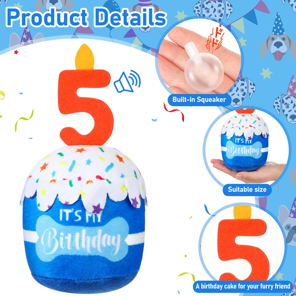 Dansydaisy jouet peluche sifflant gâteau pour chien, stimulation ludique.