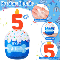 Dansydaisy jouet peluche sifflant gâteau pour chien, stimulation ludique.