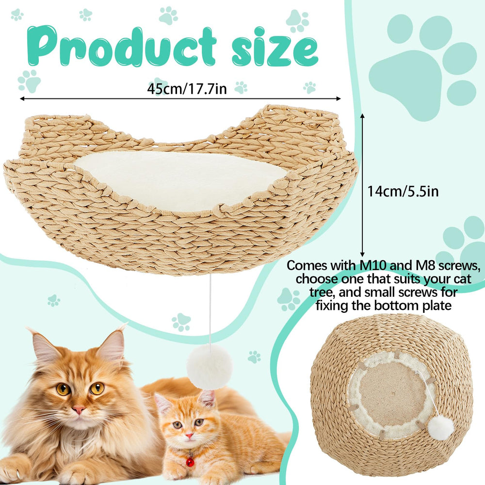 Nid chat osier Dansydaisy diametre 45 cm, espace confortable pour chats.