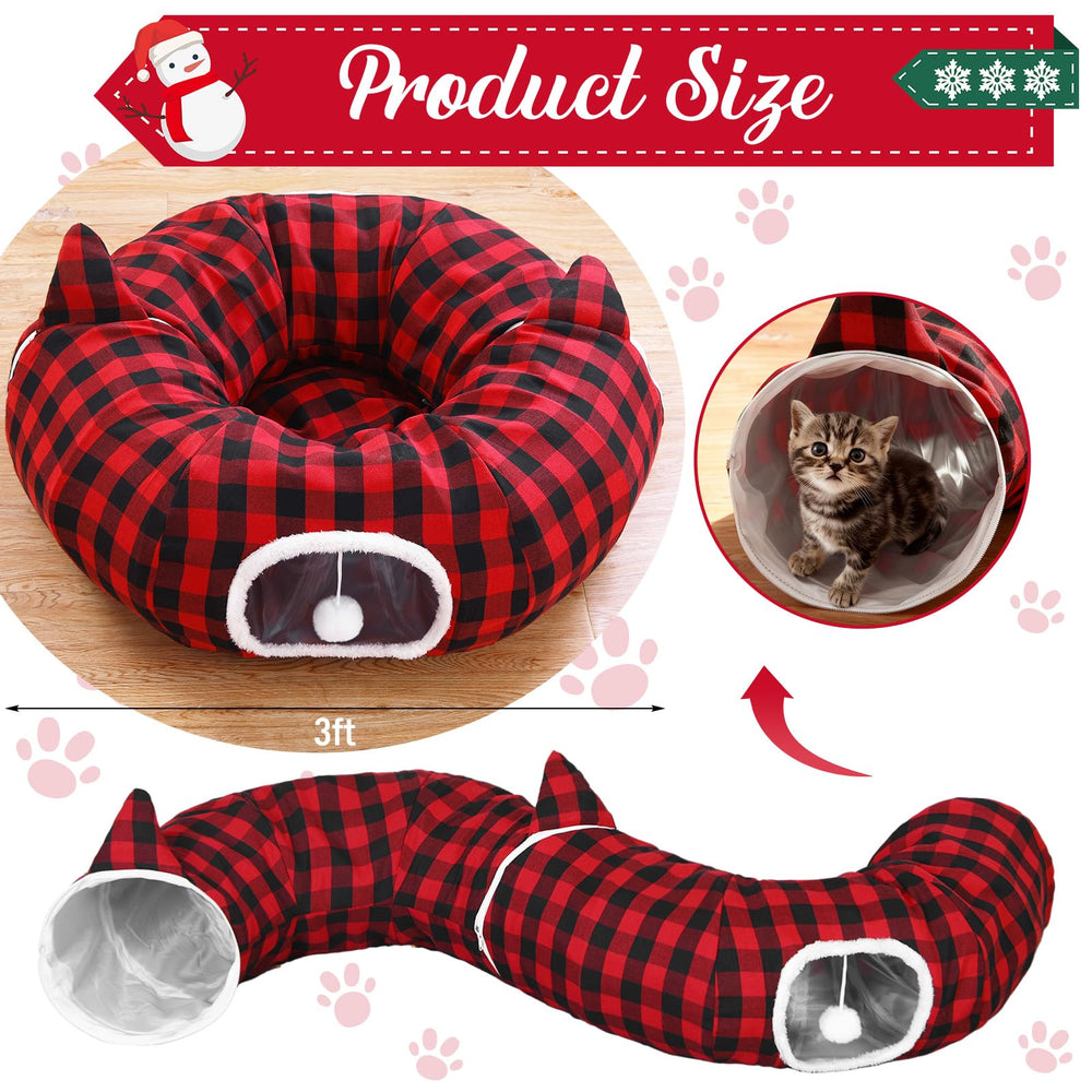 Dansydaisy tunnel chat tissu plush chaud, surface douce et chaleureuse.