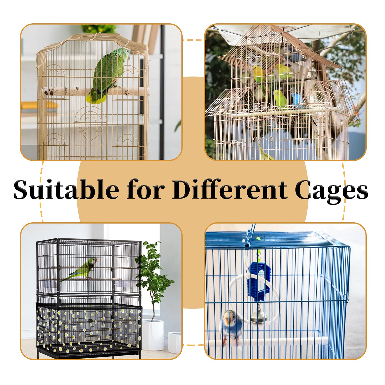 Daoeny noir élégant s adapte à la plupart des cages et intérieurs.