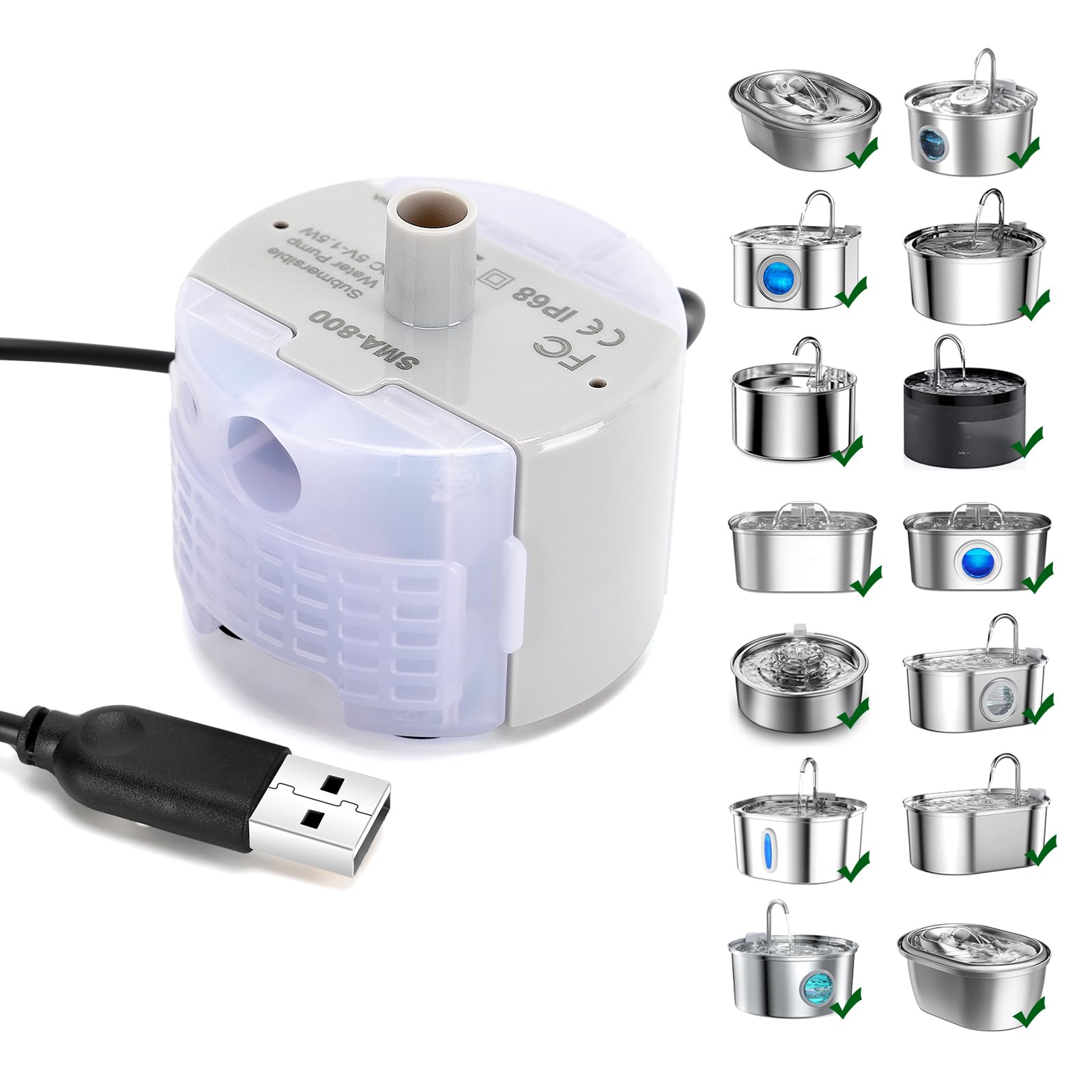 Pompe Daoxuan SMA-800, présentation du produit, solution fiable pour fontaine à chat.