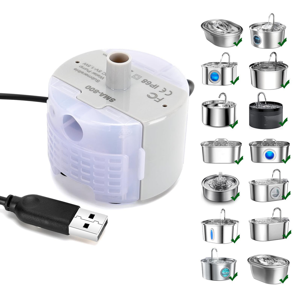 Pompe Daoxuan SMA-800, présentation du produit, solution fiable pour fontaine à chat.