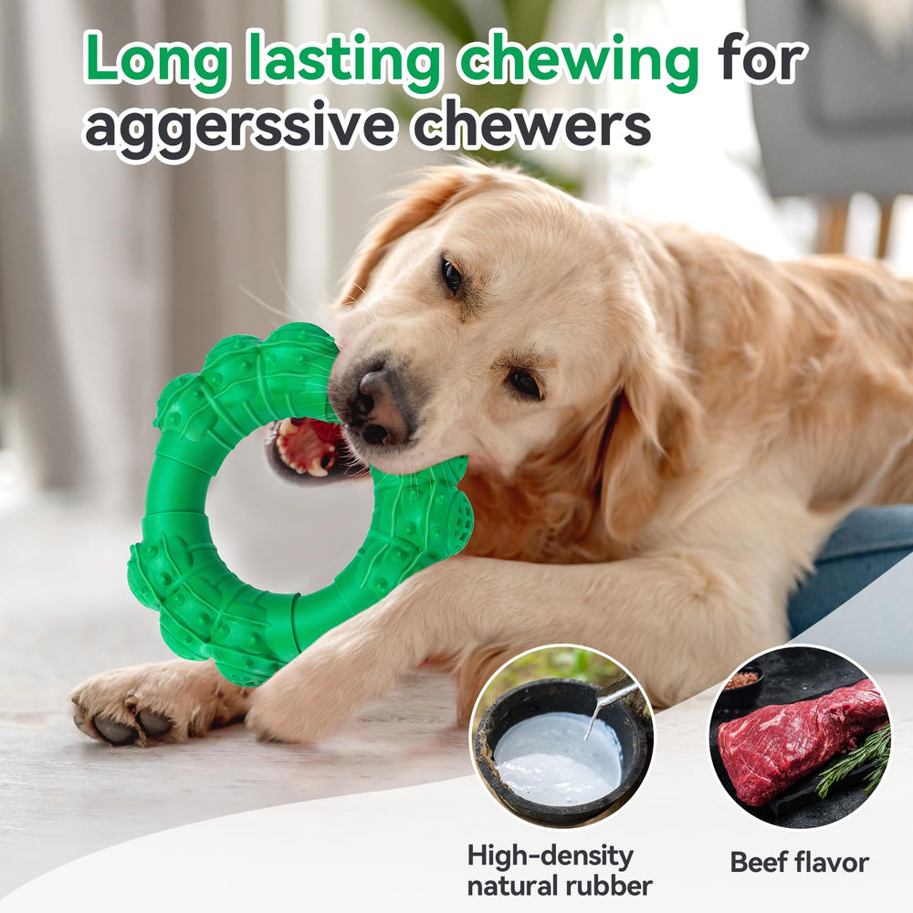 DAOZIJI anneau interactif chien dentition: divertit et soutient la dentition naturelle.