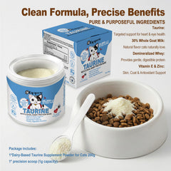 Poudre Dapoprren Taurine: texture crème et lait chèvre