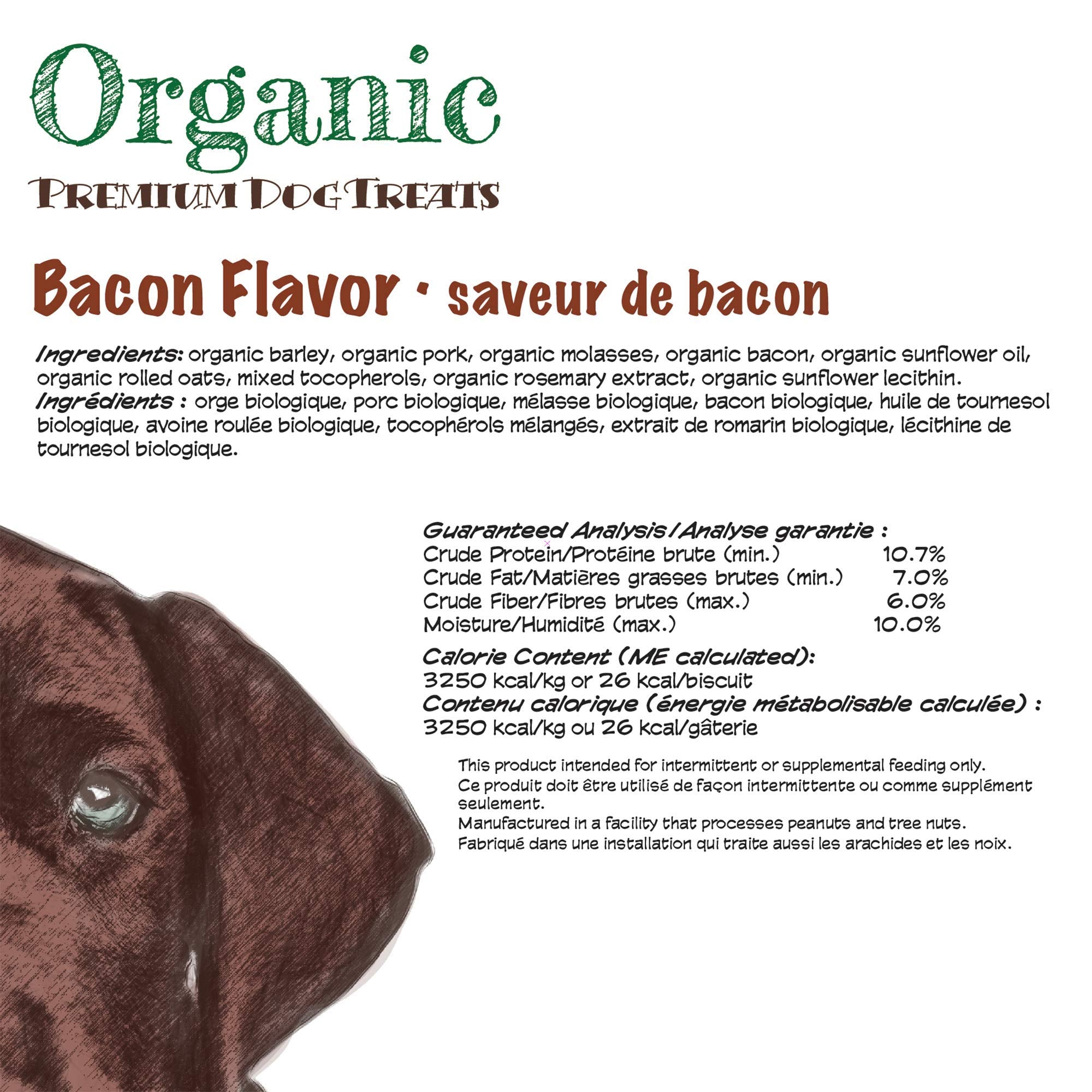 Darford Bio Premium Chien Bacon – biscuits cuits au four pour saveur naturelle.
