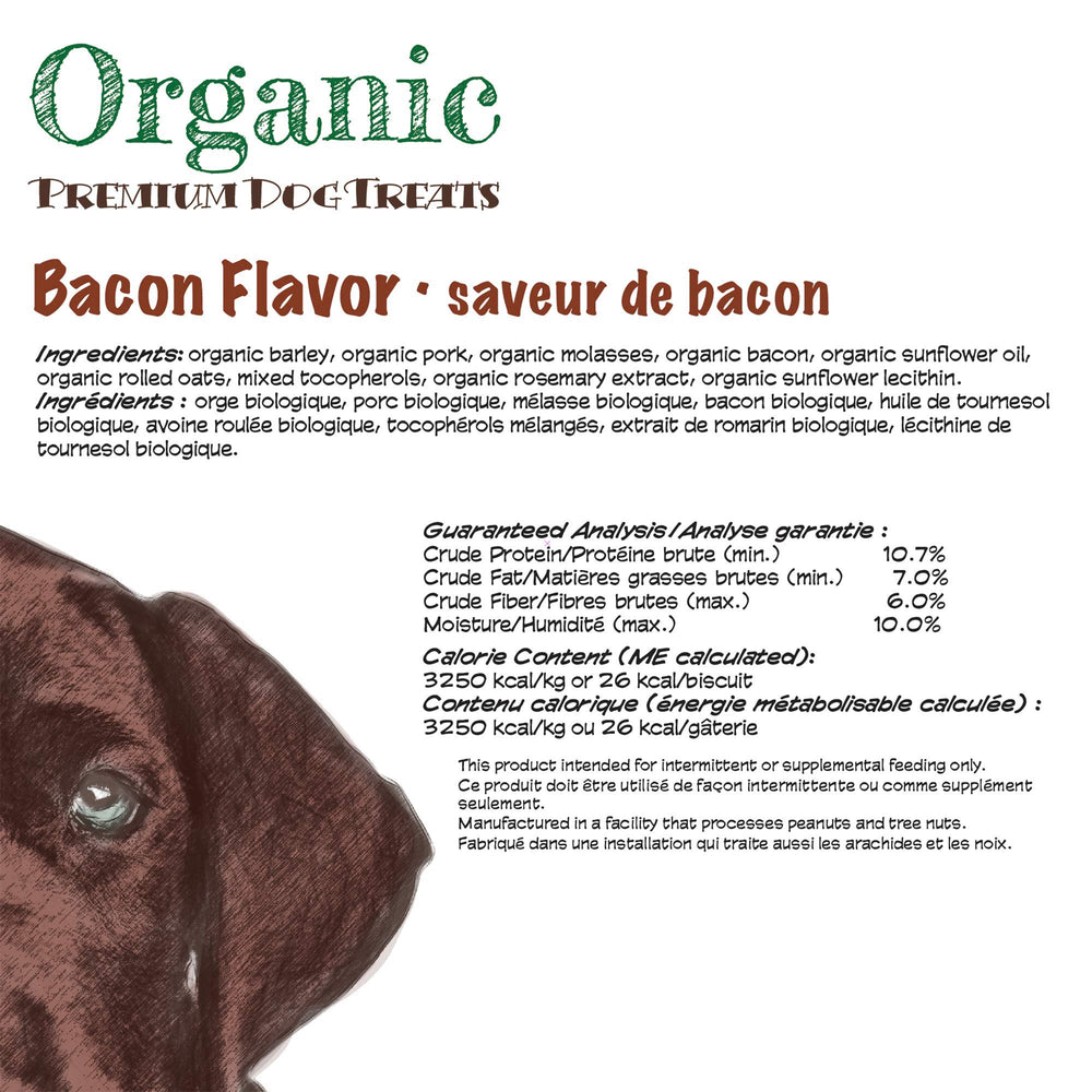 Darford Bio Premium Chien Bacon – biscuits cuits au four pour saveur naturelle.
